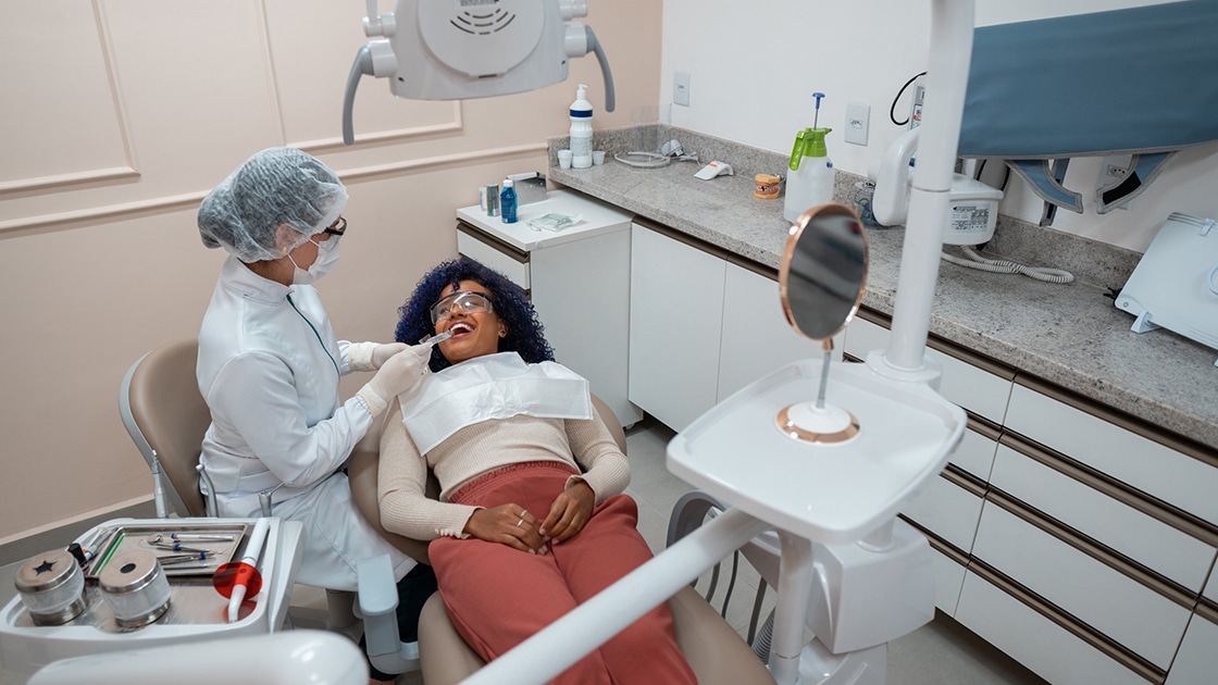 Woman Receiving Dental Care