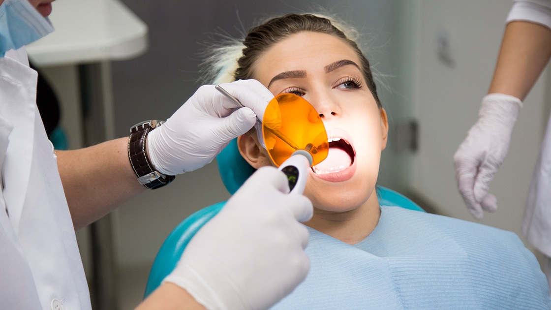Woman Receiving Dental Care image
